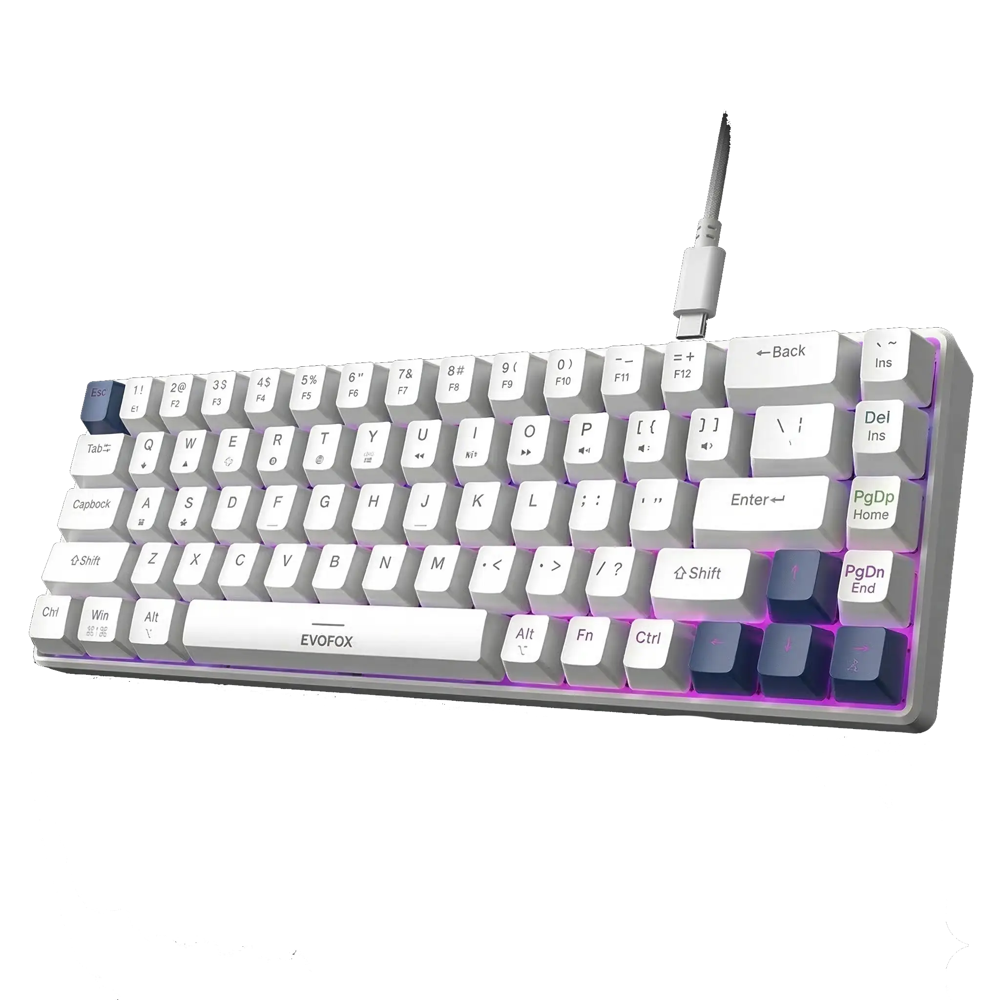 EvoFox Katana S Mini Wired Mechanical Keyboard (Hot-Swappable Silent Red Switches)