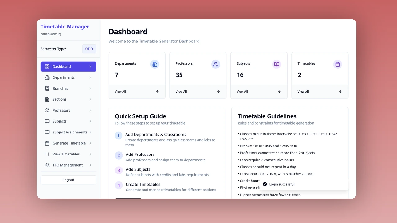 Timetable Generator